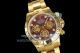 Swiss Replica Rolex Daytona Yellow Gold Watch Rose Red Dial JH Factory 4130 Movement  (2)_th.jpg